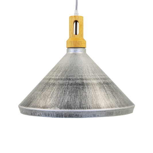 Yosemite Home Decor Gris Plateado Collection One Light Pendant, Silver Grey