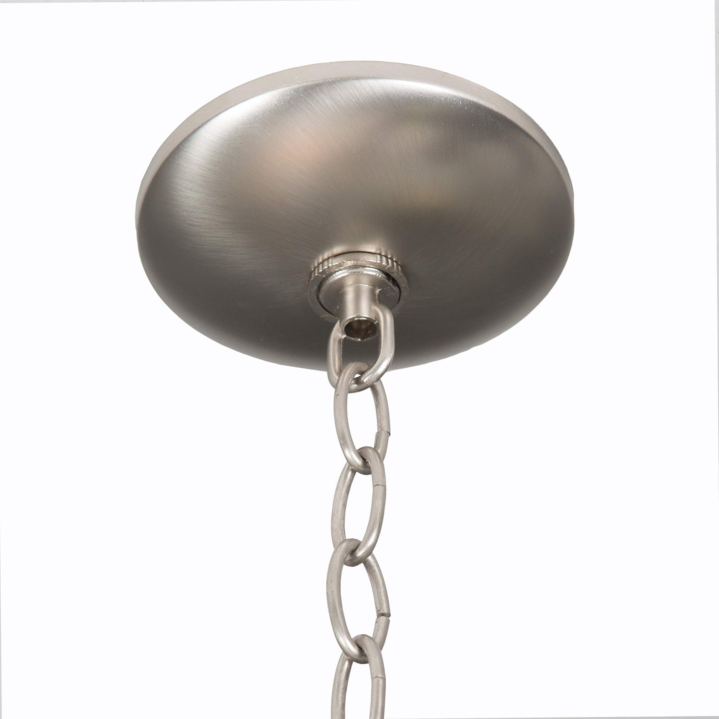Yosemite Home Decor Glacier Point Lighting with Ivory Cloud Shade, Satin Nickel