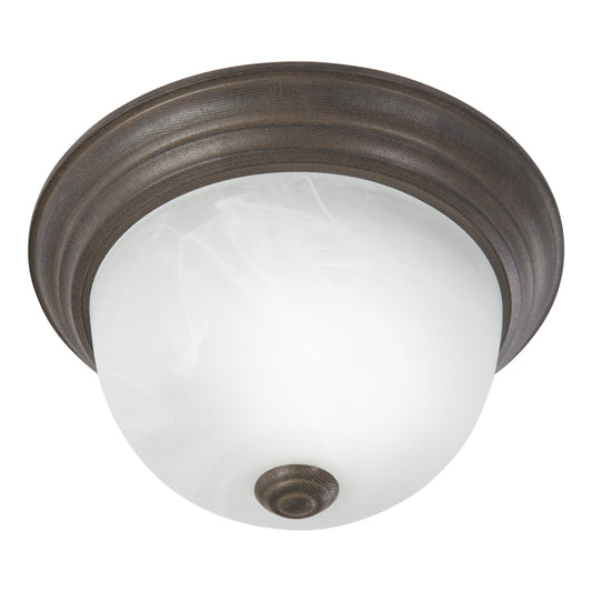 Yosemite Home Decor JK100-10DB 1 Light Flush Mount in Dark Brown Finish, 10-Inch, 13 Piece