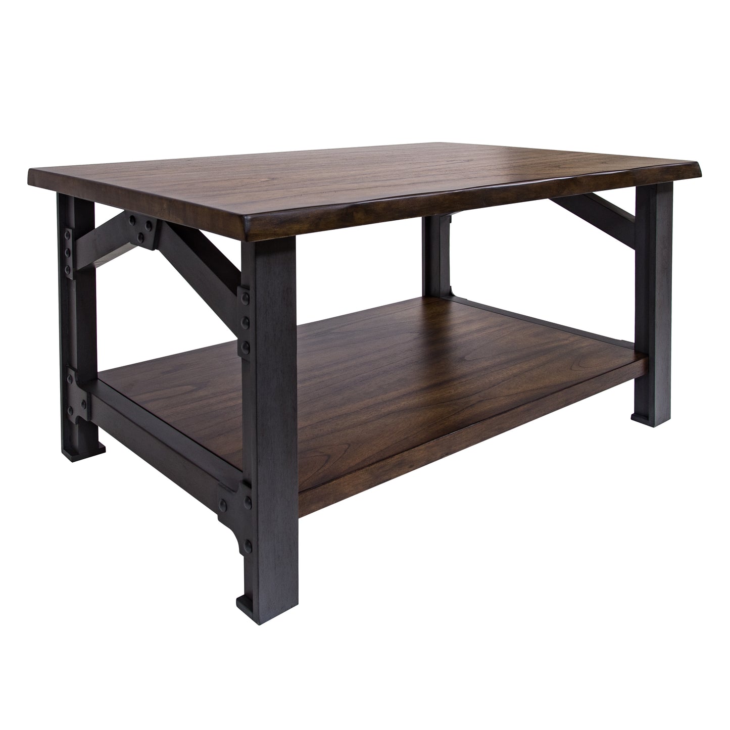 Yosemite Home Decor Bethel Park Coffee Table, Graphite Grey/Brown