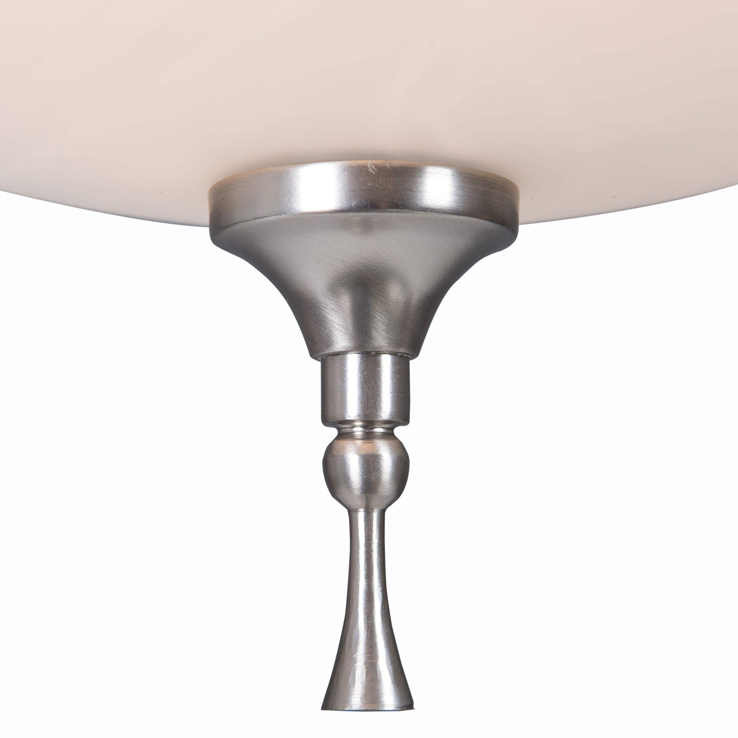 Yosemite Home Decor Glacier Point Lighting with Ivory Cloud Shade, Satin Nickel
