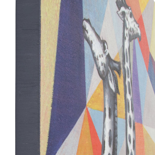 Yosemite Home Decor Contemporary View of Giraffes in Multicolor