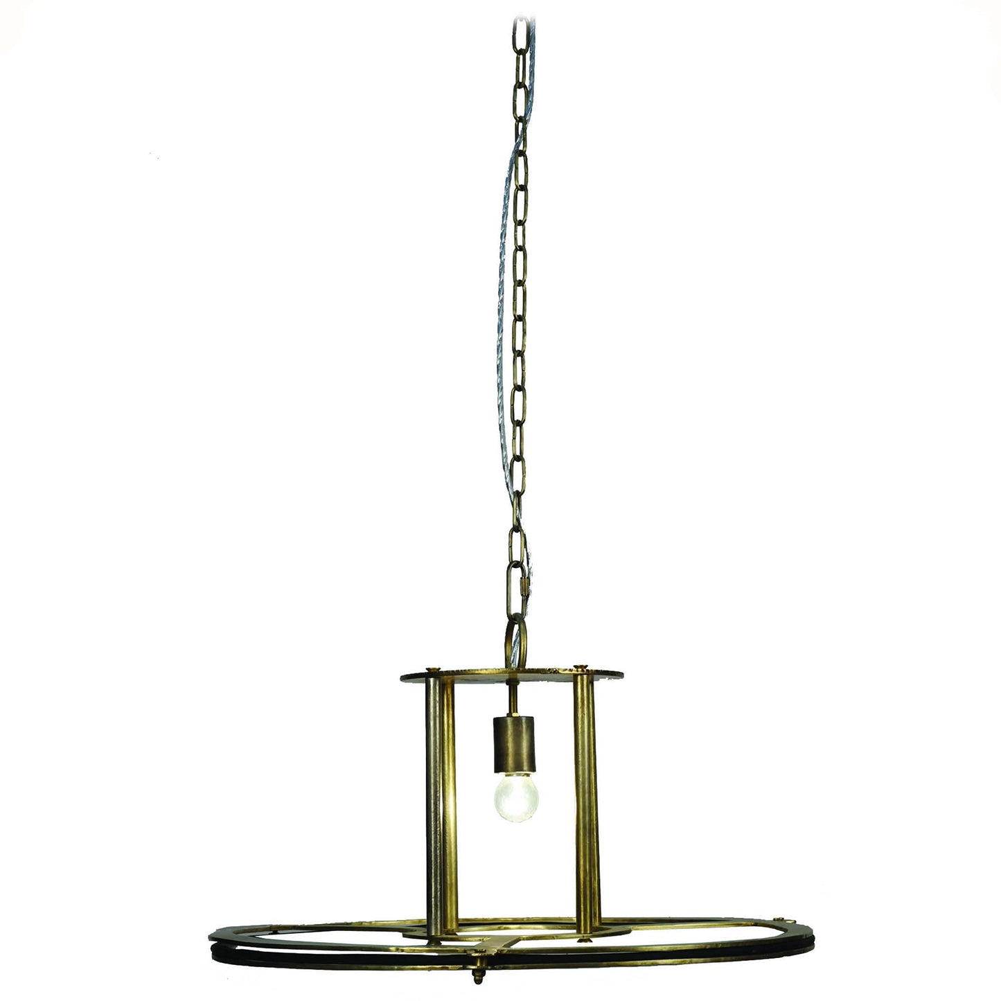 1-light chandelier pendant with decorative canopy, sleek design