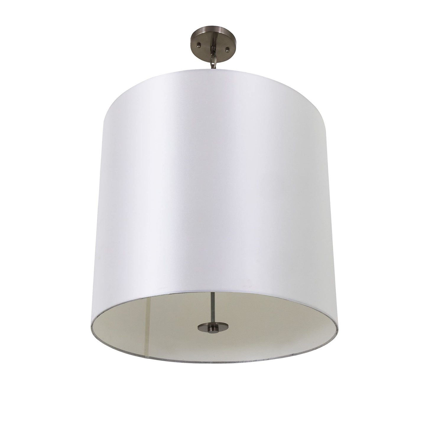 Pendant Light - Yosemite Lyell Forks 5-Light Satin Steel Fixture with White Shade