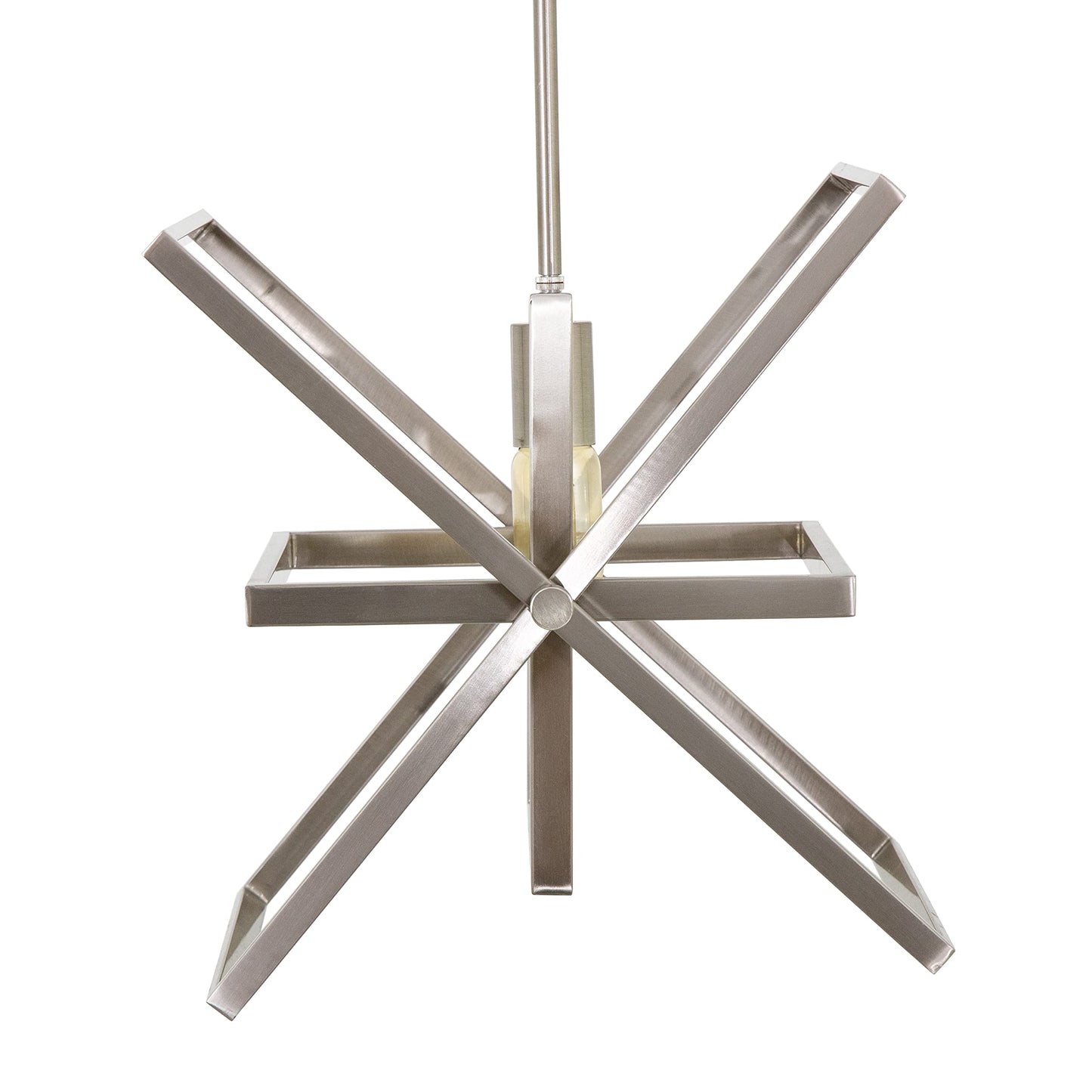 Yosemite Home Decor Aquarius 1-Light Modern Geometric Pendant in Brush Nickel Finish