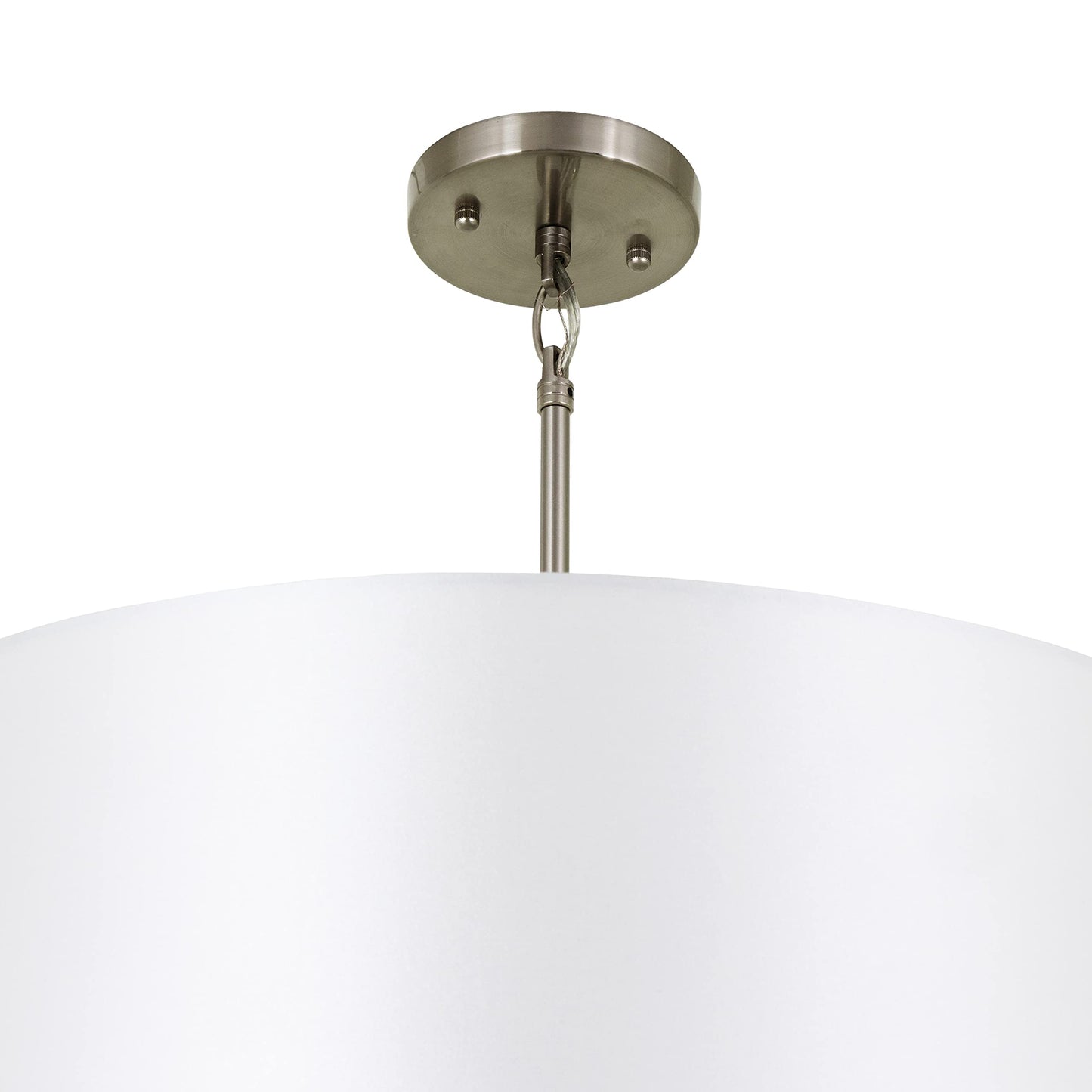 Pendant Light - Yosemite Lyell Forks 5-Light Satin Steel Fixture with White Shade