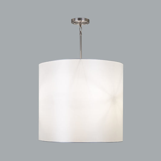 Pendant Light - Yosemite Lyell Forks 5-Light Satin Steel Fixture with White Shade