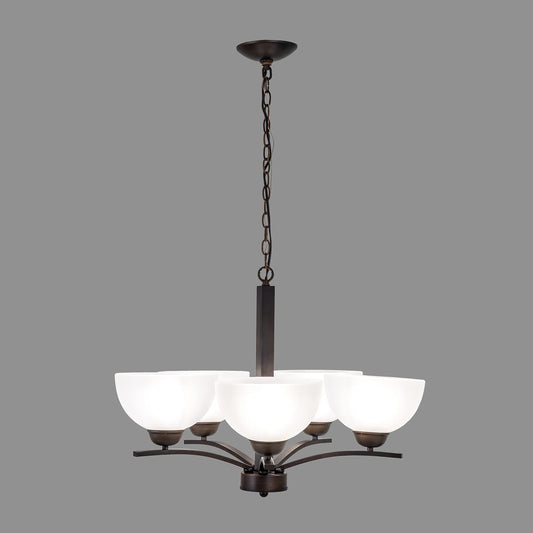 Yosemite Home Decor 107-5U-AWCF Alta Peak Collection Five Lights Chandelier, Coffee, 110 Piece