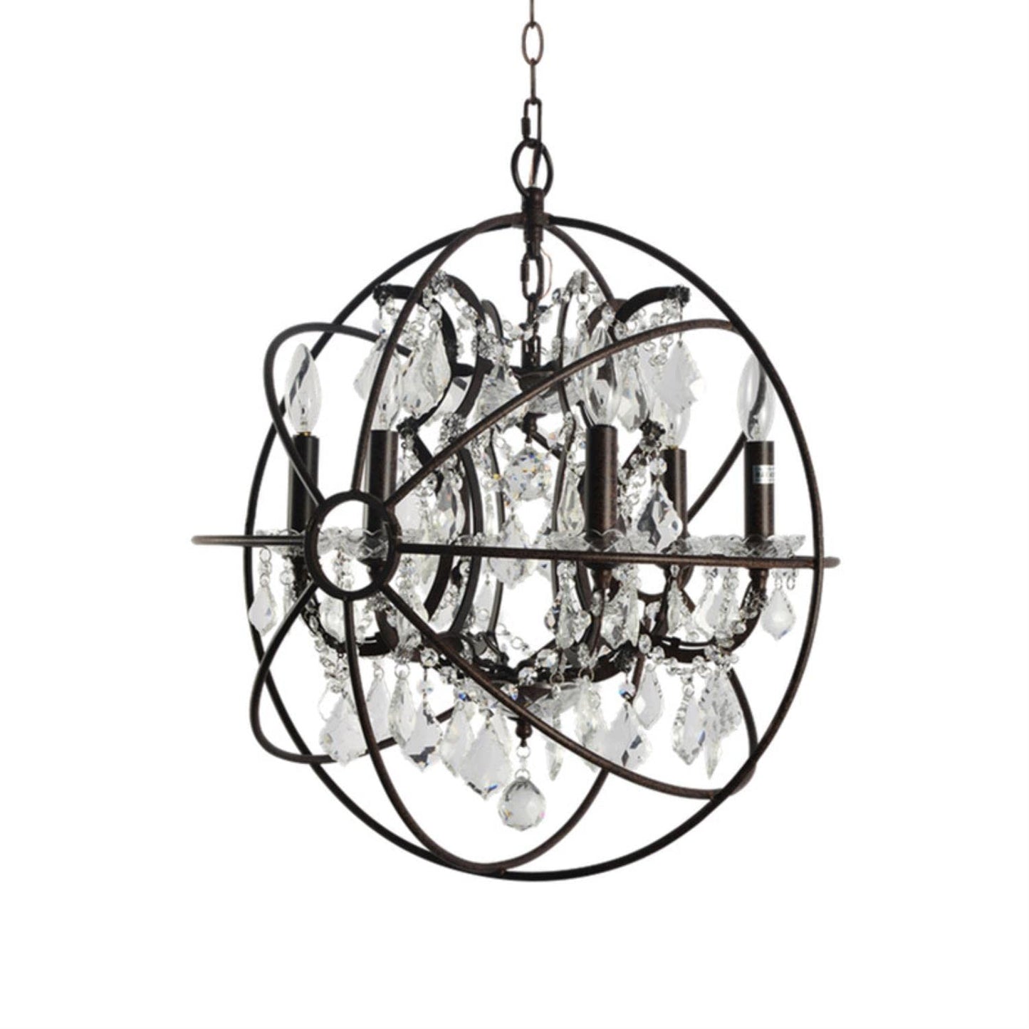 Yosemite 12002063 Brenita Six Light Chandelier Rustic Brown