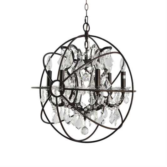 Yosemite 12002063 Brenita Six Light Chandelier Rustic Brown