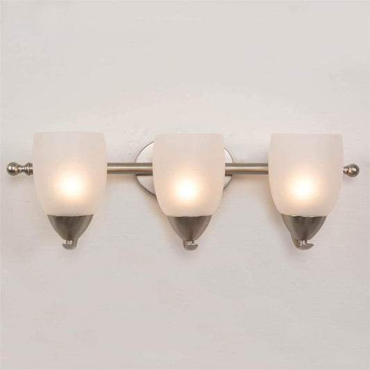 Yosemite Home Decor Mirror Lake Collection Three Light Vanity, Brushed Nickel, Oil Rubbed Bronze