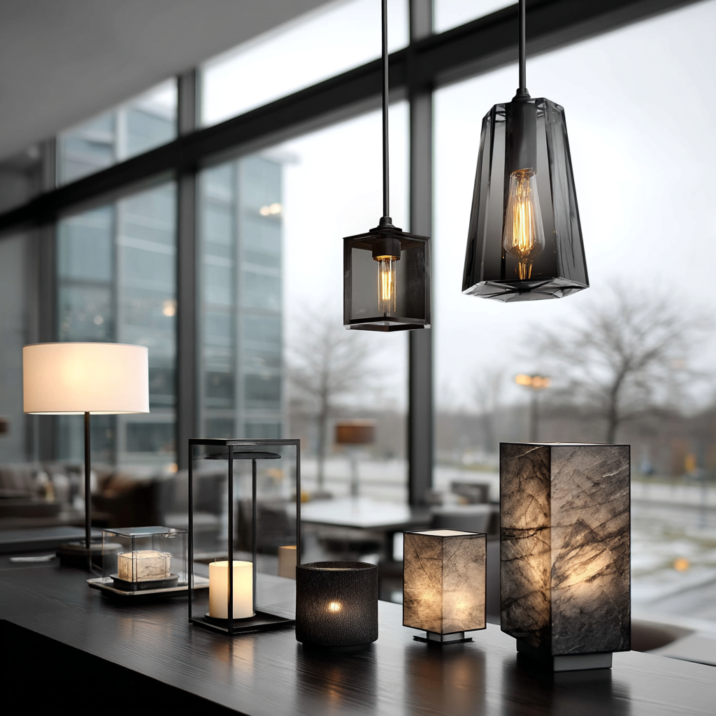 Modern lighting collection featuring warm lighting and cool lighting fixtures for home decor
