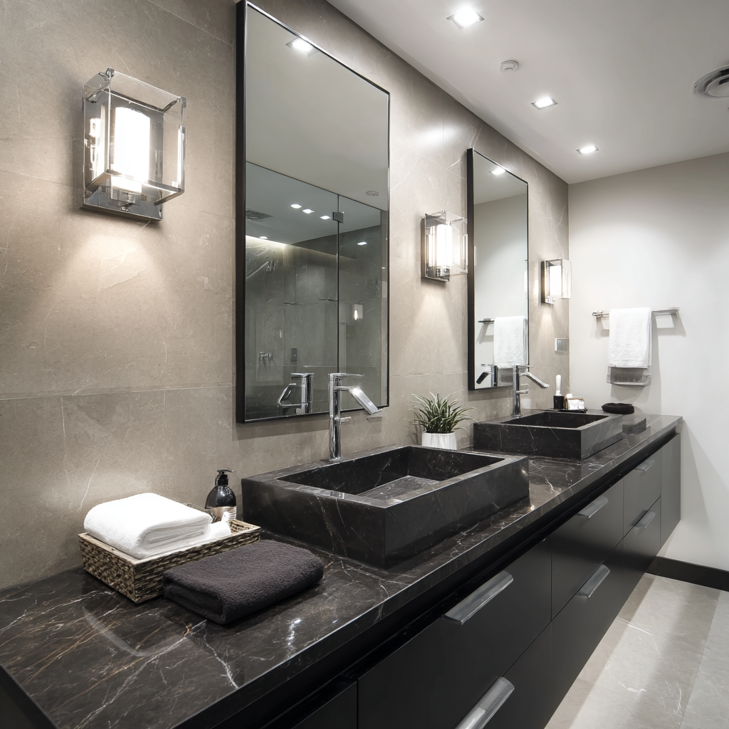 Modern bathroom vanity lighting fixtures and lighting fixtures for bathroom vanity areas