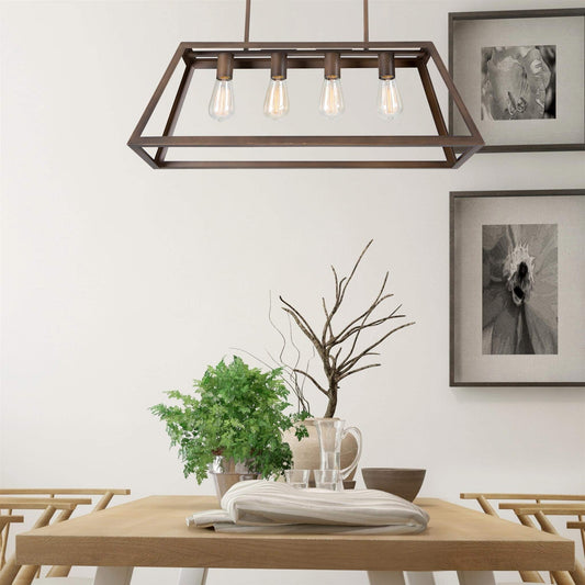 Yosemite Home Decor Bronze 480-4D-ORB 4-Light Chandelier Without Glass, Oil Rubbed Finish, 15.5 x 30 x 46