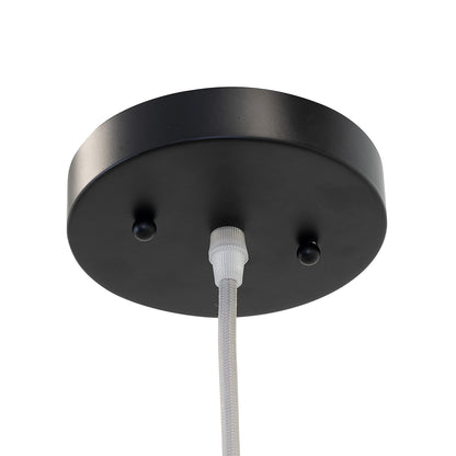 Pendant Light - Industrial Black & Wood Aluminum Fixture by Yosemite Home Decor