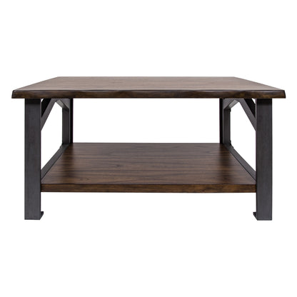 Yosemite Home Decor Bethel Park Coffee Table, Graphite Grey/Brown
