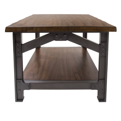 Yosemite Home Decor Bethel Park Coffee Table, Graphite Grey/Brown
