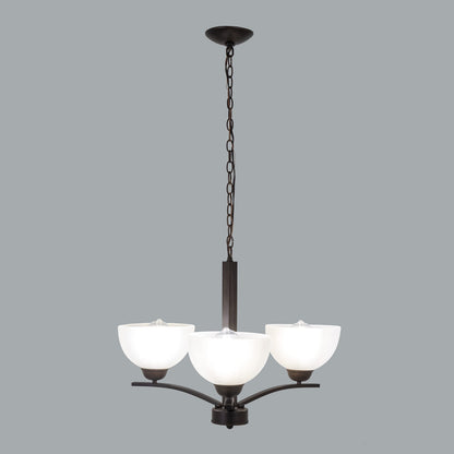 Yosemite Home Decor 107-3U-AWCF Alta Peak Collection Three Light Chandelier, Coffee, 83 Piece
