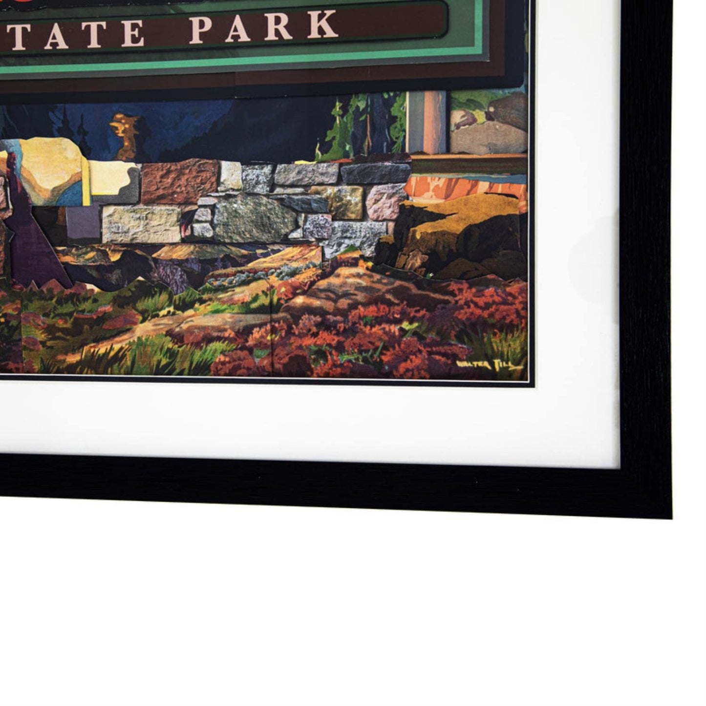 Yosemite Home Decor 'Niagara Falls' Glass 3D Collage Wall Art in Multicolor