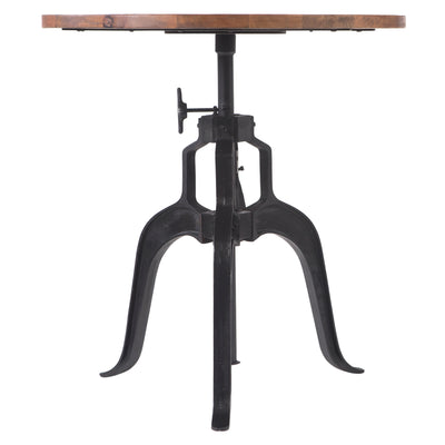 Yosemite Home Decor Crank Table, Brown, 30 x 30 x 31