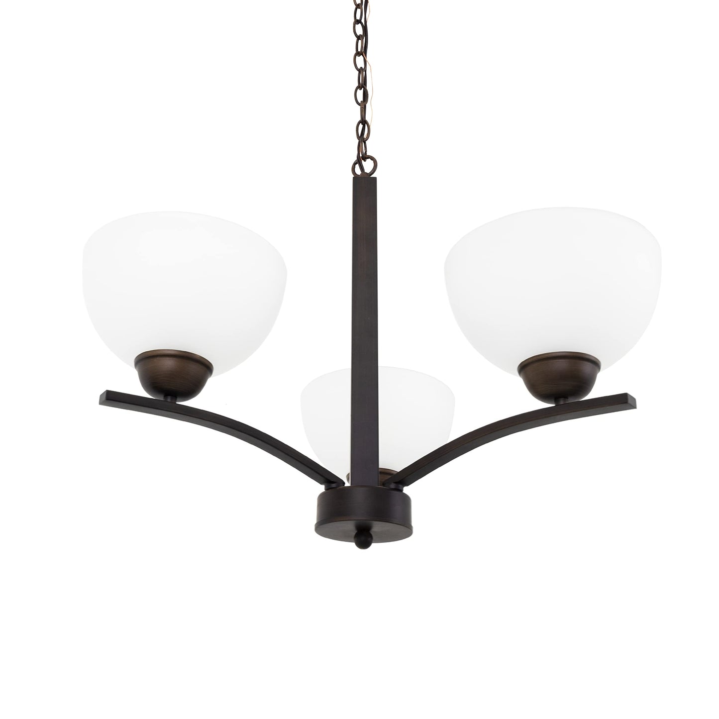 Yosemite Home Decor 107-3U-AWCF Alta Peak Collection Three Light Chandelier, Coffee, 83 Piece