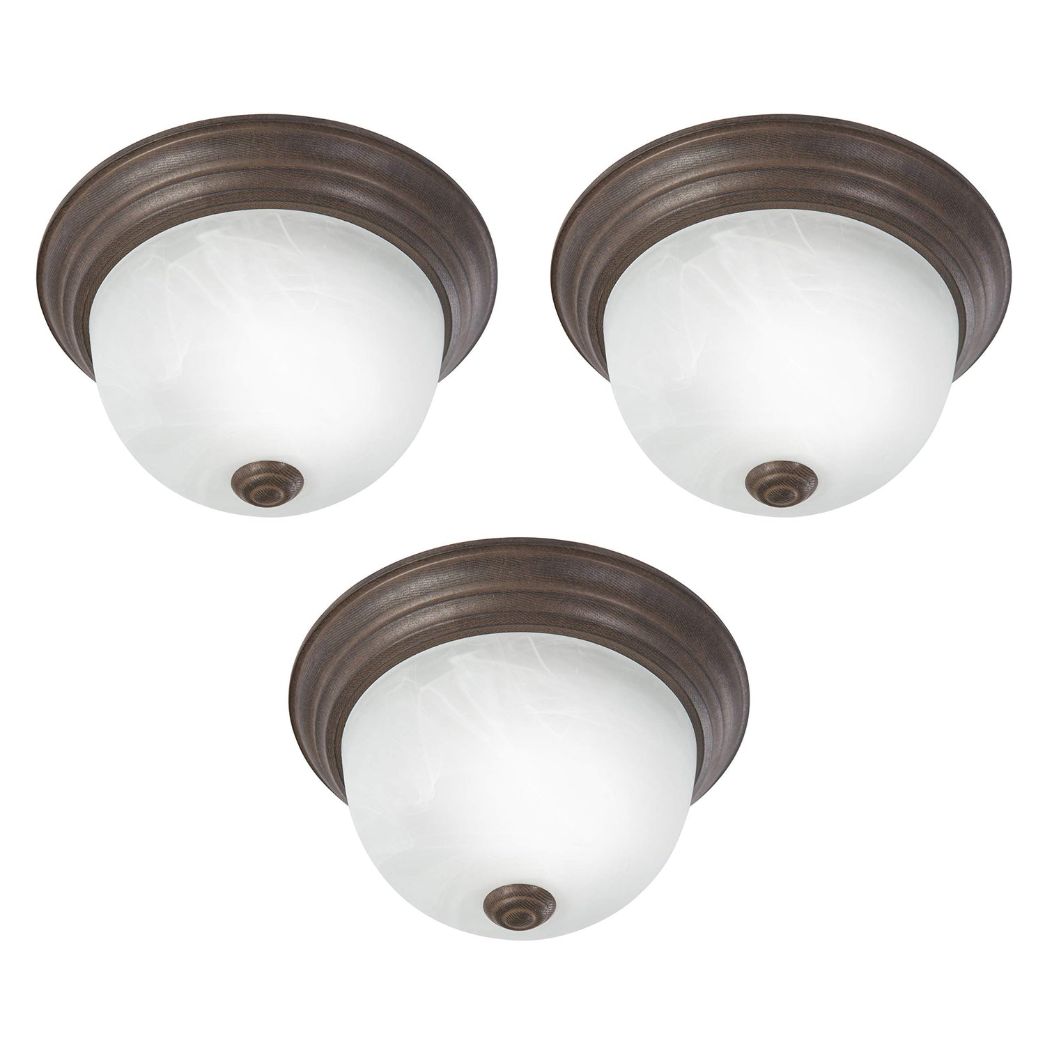 Dark brown flush mount ceiling light fixture by Yosemite for hallways and bedrooms