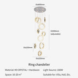 Crystal Luxury Crystalline Rings Chandelier